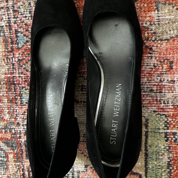 STUART WEITZMAN SUEDE BLOCK HEEL - Picture 3 of 6